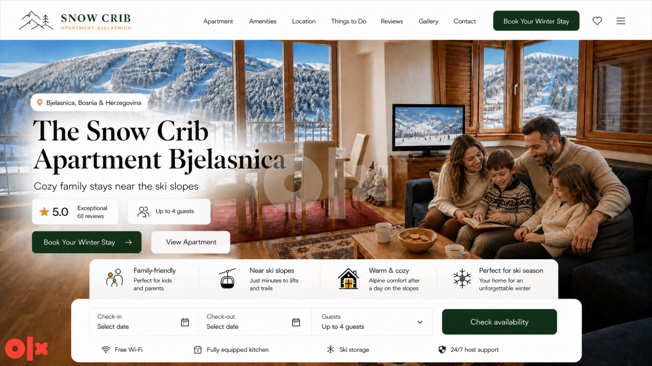 Porodični apartman Bjelašnica The Snow Crib Sarajevo Bjelasnica