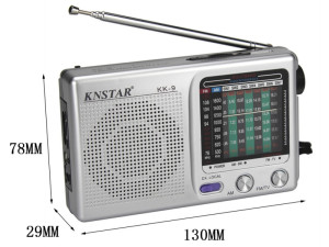 RADIO NA BATERIJE, ZVUCNIK, TRANZISTOR KNSTAR KK9