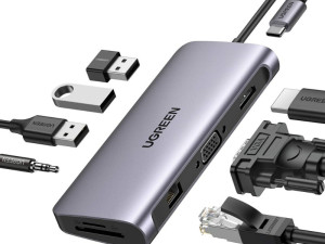 UGREEN USB C Adapter 10 in 1 USB C 4K Docking Station