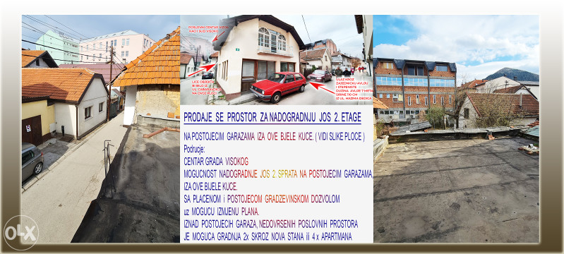 NADOGRADNJA na GARAZAMA - MOGUCE 2x Apartmana ili 1x STAN VISOKO