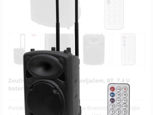 Zvučnik sa daljinskim upravljačem, BT, SAL PAB25 BT