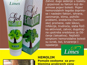 Krema gel protiv hemoroida Hemolim Limes hemoroidi