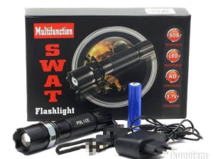 Baterija led lampa lov ribolov swat