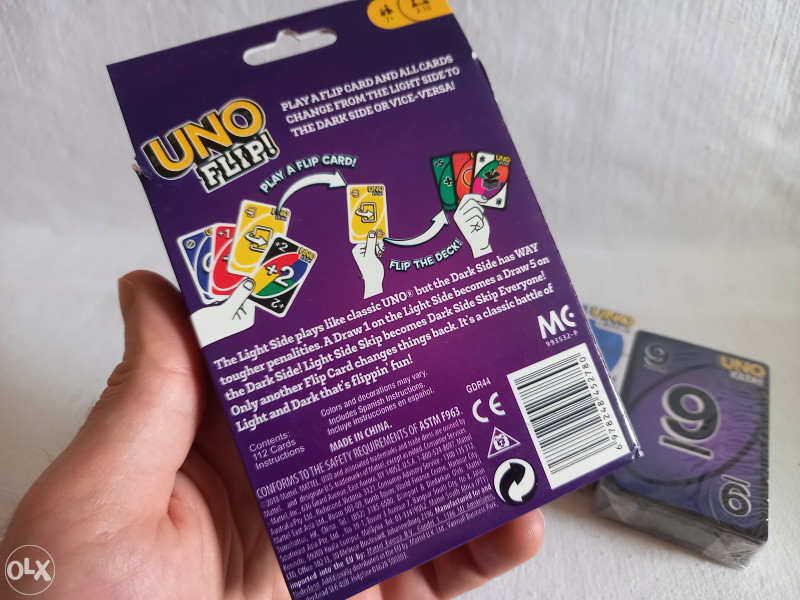 UNO FLIP karte / 1 Paket = 2 Špila / NOVO