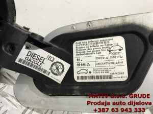 Poklopac REZERVARA VW Golf 7 1,6 TDI 2013