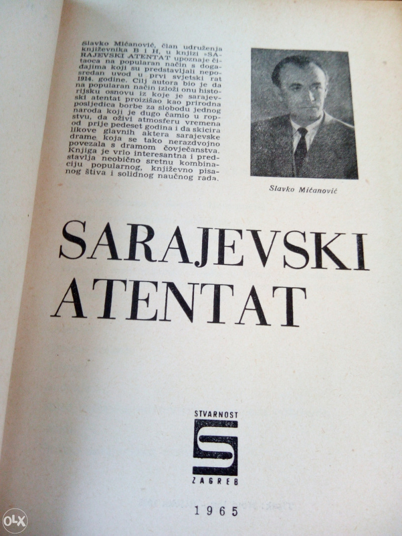 Knjige , Slavko Mićanović - Sarajevski atentat