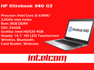 HP 840 G3; i5 6300U; 8GB; 256GB; Touchscreen