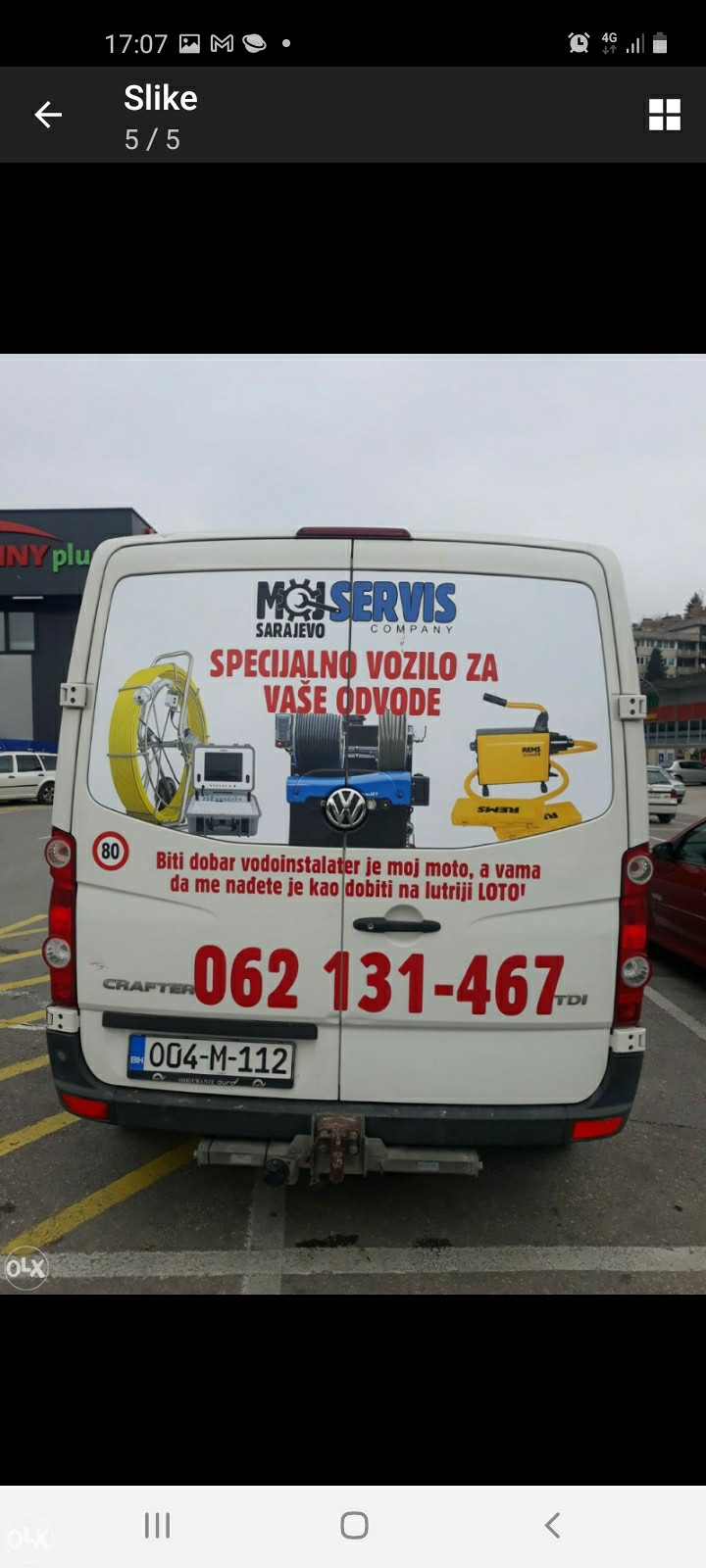 ODŠTOPAVANJE PROČEPLJENJE KANALIZACIJE ODVODA ČIŠĆENJE