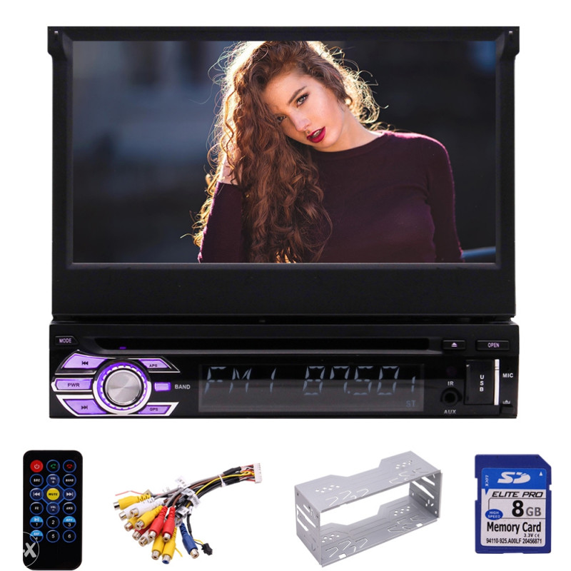 Multimedia na izvlacenje 1 din auto radio CD/DVD/MC/Radio player za