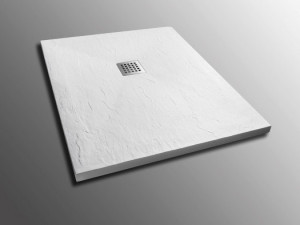 A30850 Kada tuš umjetni mramor 100x100 cm bijela