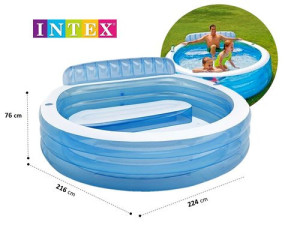 INTEX BAZEN SA NASLONOM 229X218X79 CM