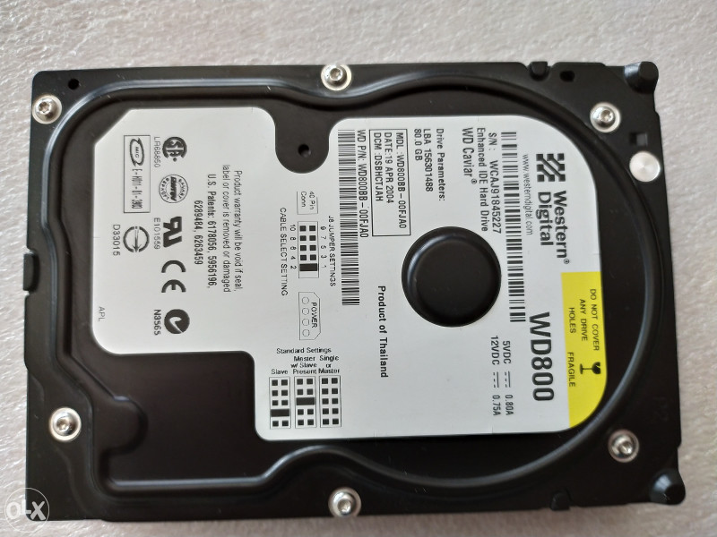 Hard Disk Portatile Hitachi 80GB 2.5” IDE PATA – Ricambio Per Notebook Vintage