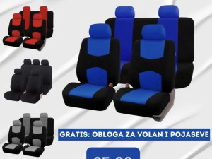 Auto presvlake navlake za auto sa navlakama za volan i pojas