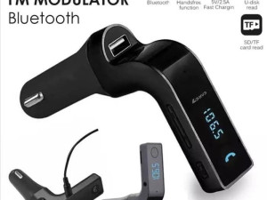 FM transmiter auto Bluetooth USB Crni Muzika MP3