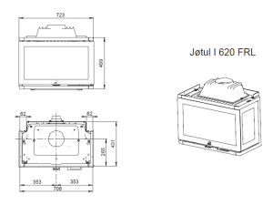 Kamin na drva – JØTUL I 620 FRL