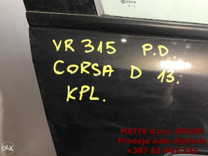 Vrata prednja DESNA Opel Corsa D 2013
