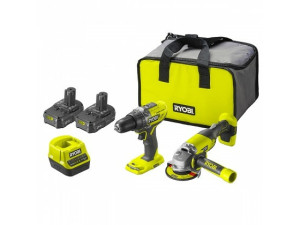 RYOBI aku bušilica odvijač i aku kutna brusilica R18DD