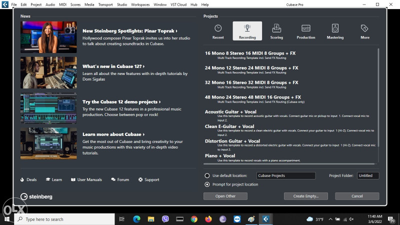 Steinberg Cubase Pro 12, 13, 14 studio paket