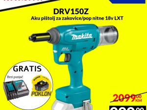 MAKITA Akumulatorski aku pištolj za zakovice pop nitne DRV150Z