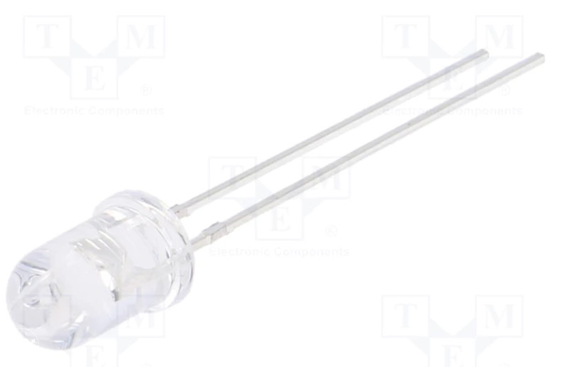 LED DIODA 5MM CRVENA 1120-1560MCD 2.54MM 022160