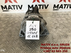 Alternator Opel Corsa E 1,4 benzin 2015 13585666B