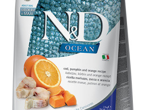 N&D 2,5 KG MED/MAXI BAKALAR TIKVA NARANDŽA HRANA ZA PSE