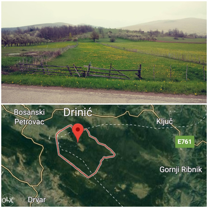 Imanje u selu Drinić Bosanski Petrovac Zemljišta OLX.ba