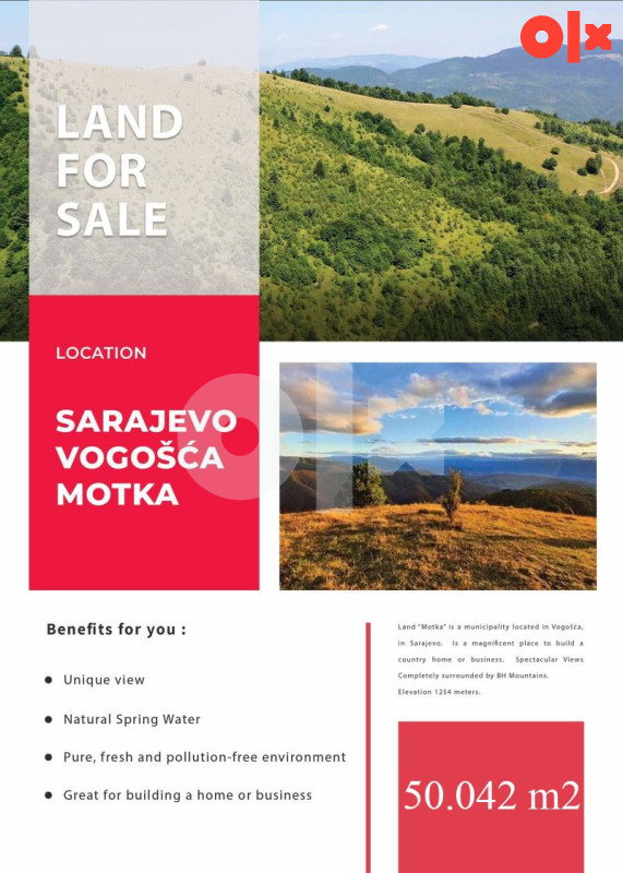 Vogošća Blagovac Kremeš Planina Motka Zemljište 2