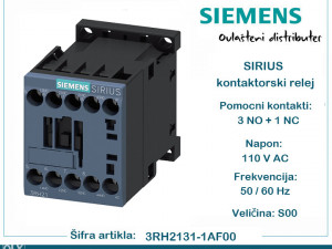 SIEMENS pomoćni sklopnik 110V AC 3RH2131-1AF00