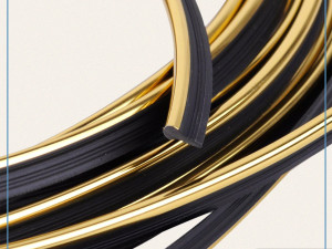 Ukrasni keder PVC 9mm Gold