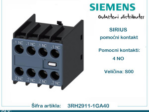 SIEMENS čeoni pomoćni kontakt 4NO 3RH2911-1GA40