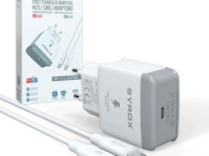 SYROX USB Brzi Zidni iPhone Punjač 3.0A Type-C