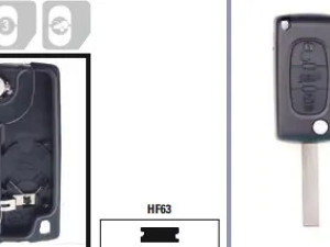 Oklop kljuca za CITROEN i PEUGEOT 2 tipke 018434