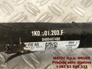 Poluosovina ZADNJA LIJEVA Audi Q3 8U 2,0 TDI 1K0501203F