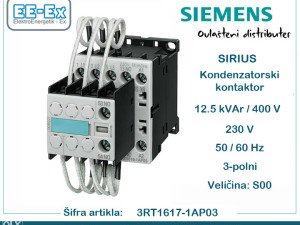 Siemens kondenzatorski kontaktor/sklopnik 3RT1617-1AP03