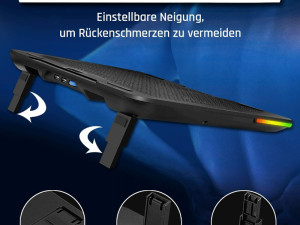 KLIM Aurora + Laptop-RGB Cooler Stalak