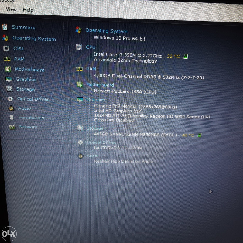 HP G62/4GB Ram-a/500GB HDD