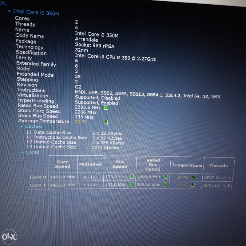 HP G62/4GB Ram-a/500GB HDD