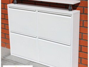 Cipelar metalni 2+2 ladice bijeli