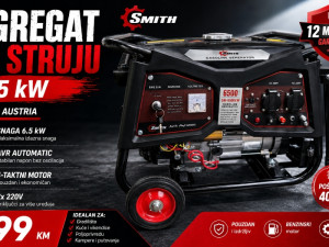 AGREGAT ZA STRUJU SMITH AUSTRIA 6.5 KW NA KLJUČ