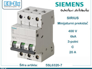 SIEMENS Automatski osigurac 3P C 20A 5SL6320-7