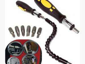 Nastavak za aku bušilicu zmija + bitovi i odvijač