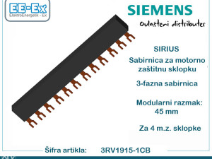 Sabirnica za motorno zaštitnu sklopku 3RV1915-1CB