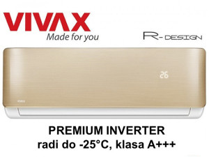 Vivax 12-ka INVERTER -25 A+++ 12CH35AERI Zlatna GOLD dva grijača