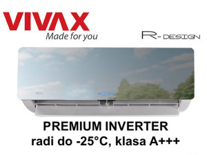 Vivax 12-ka INVERTER -25 A+++ 12CH35AERI Silver Mirror 2 grijača
