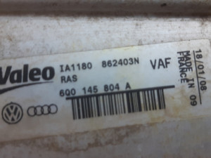 6Q0145804A hladnjak interkulera Seat Polo Skoda
