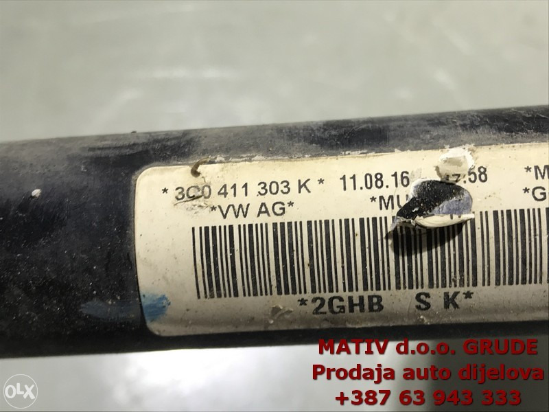 BALANS štanga PREDNJA VW Passat B8 2016 3Q0411303K