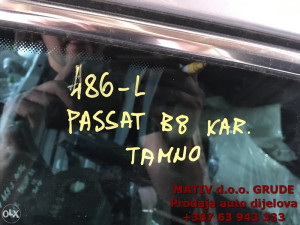 BOČNO staklo zadnje LIJEVO VW Passat B8 Karavan 2017