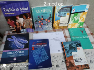 Knjige za školu 1 2 3 4 razred medicinske škole opšti smjer
