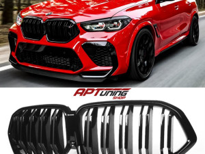 BMW X6 G06 X6M Bubrezi Maska Grill M Piano Black
